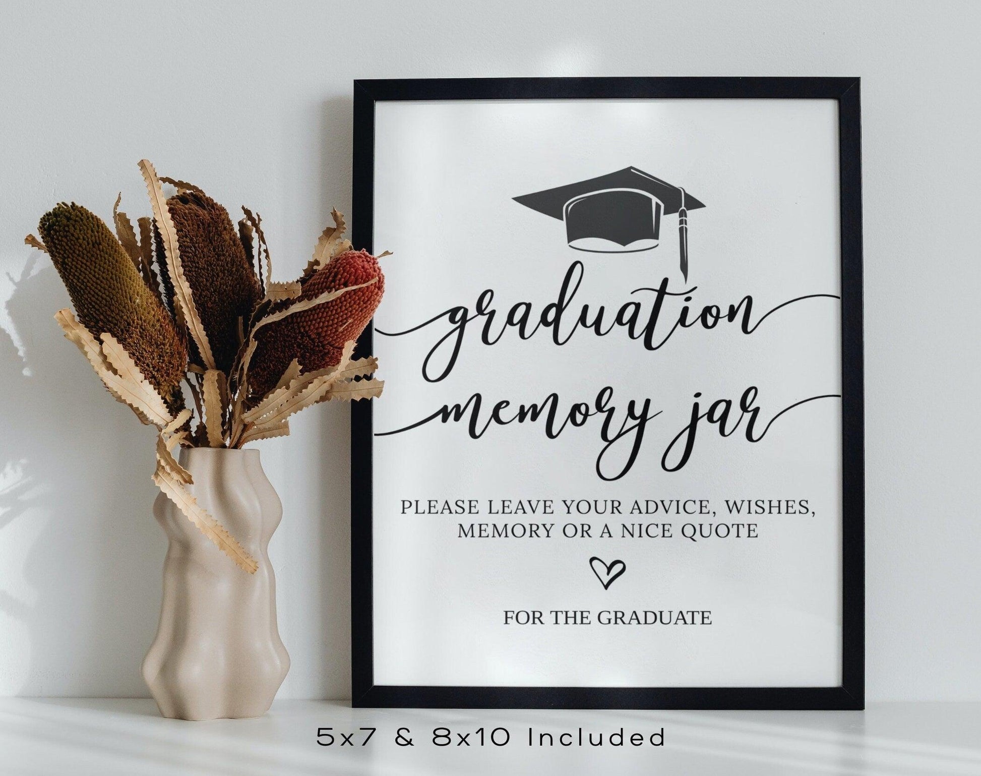 Graduation Party Advice Cards and Sign - Digital Doc Inc