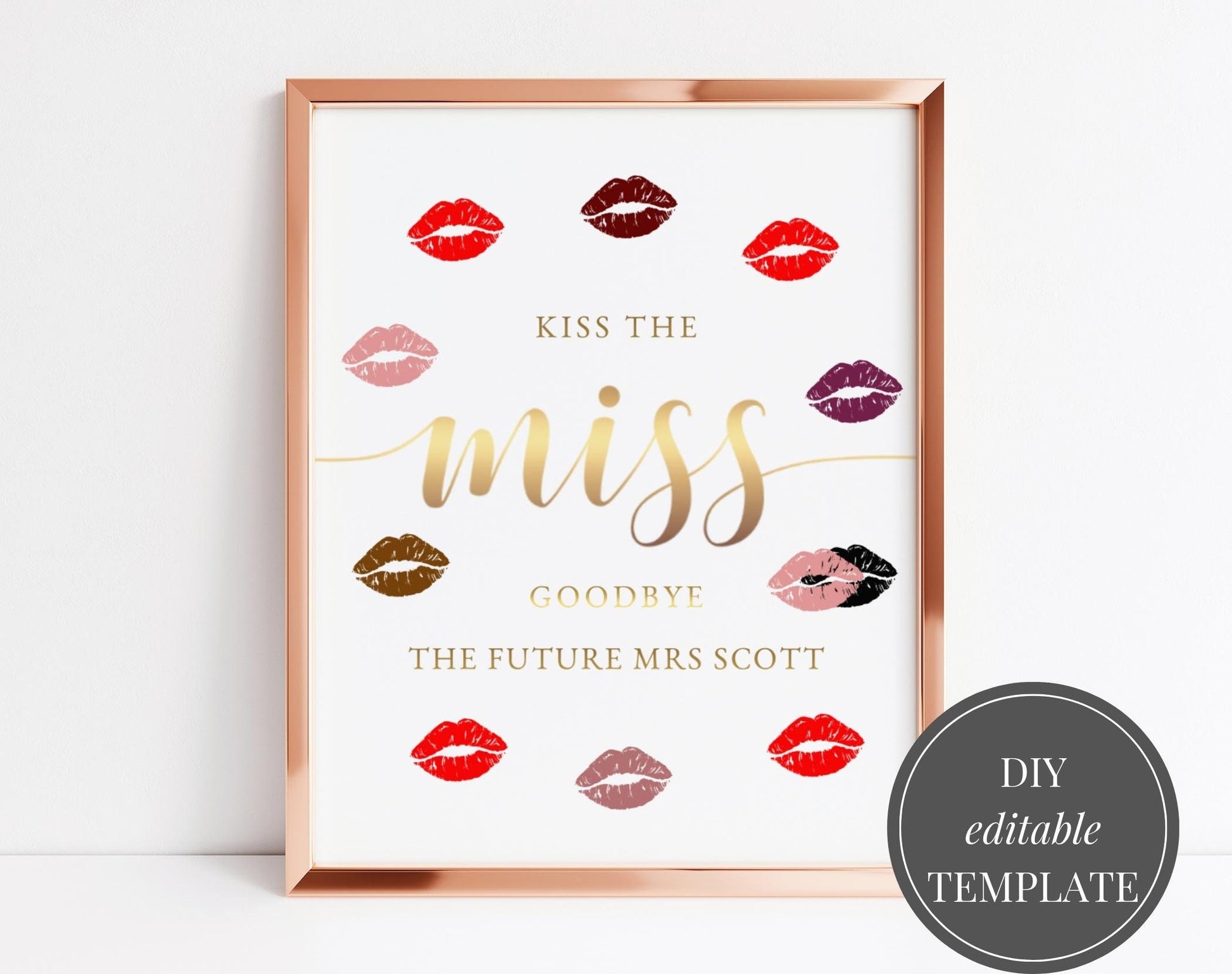 Hen Party Kiss The Miss Goodbye - Digital Doc Inc